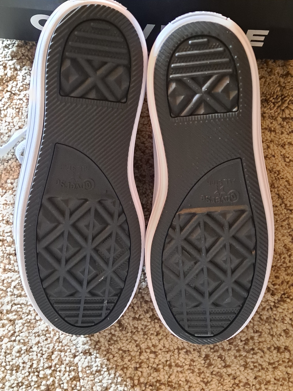 Converse Black & White Classic High Top Platform Sneakers Size 6.5 - Picture 5 of 6
